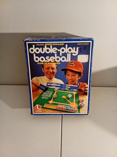 Vintage 1979 Lakesides Board Game Toy Double Play Baseball Great Shape Nice Set 