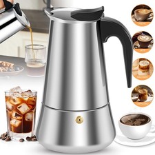 Espressokocher 9 Tassen Espresso Bereiter Maschine Edelstahl Mokka Maker DE