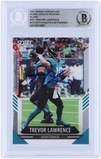 Trevor Lawrence Jaguars Signed 2021 Panini Chronicles Score #401 BAS Rookie Card