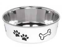 Hunde Rutschfest Hundenapf XL Futternapf Trinknapf Edelstahl Weiß 1800Ml Hund