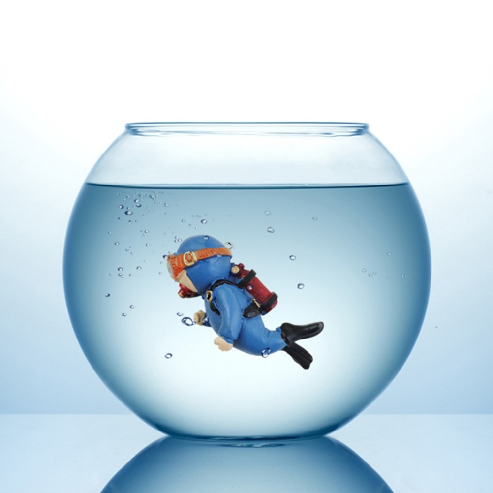 Aquarium Miniature Decoration Diver Figure Fish Tank Decoration Landscape Aquari