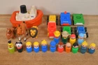 AS IS Lot - Vtg 1970's Fisher-Price Little People Figures Cars Boat Animals Bert
