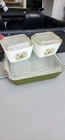 Vintage Pyrex Spring Blossom 3 Piece W/lids