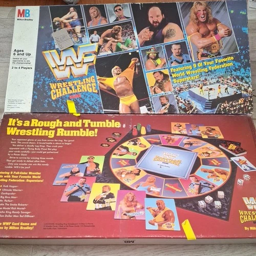 Vintage 1990 WWF Wrestling Challenge Board Game Milton Bradley 4122
