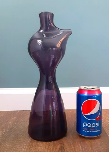 Rare BLENKO Art Glass SIGNED # 5823 Mulberry Spout Decanter Bottle HUSTED MCM