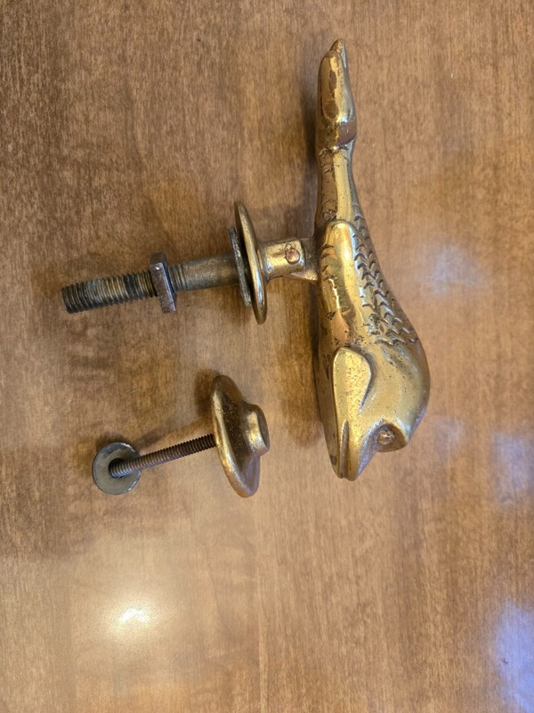 Antique European Brass Fish Door Knocker