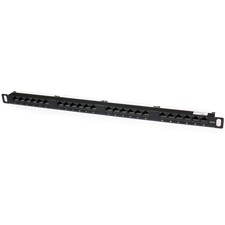 StarTech 24 Port 0.5U Cat5e Patch Panel RJ45 Ethernet Rackmount 110 Patch Panel