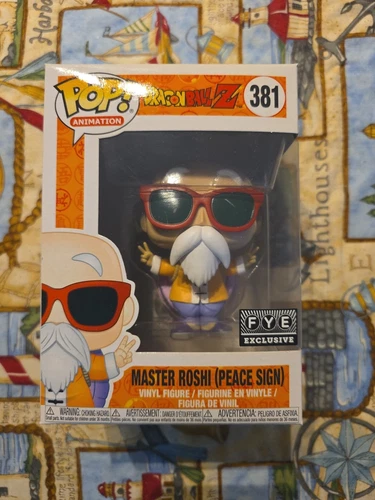 Funko Pop! Vinilo: Dragon Ball - Master Roshi (Peace Sign) - FYE (Exclusivo) #381