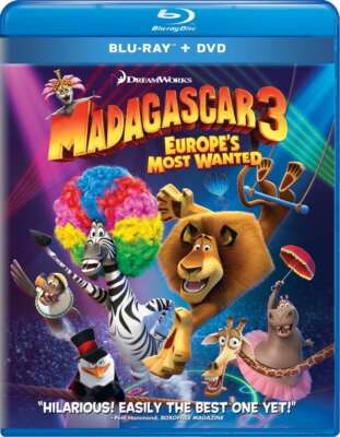 Madagascar 3: Europe's Most Wanted (Blu-ray/DVD Combo + Digital Copy), New DVD, 