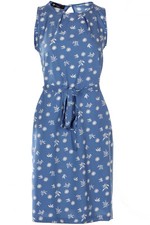 Blue summer dress with pintucks Size 2, 4, 6, 8, 10 US Fashionable NEW