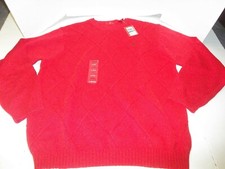 NWT Mens Size XL Izod Red Crewneck Sweater