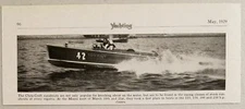 1929 Magazine Photo Chris-Craft Runabout Boat Miami Stock Boat Race
