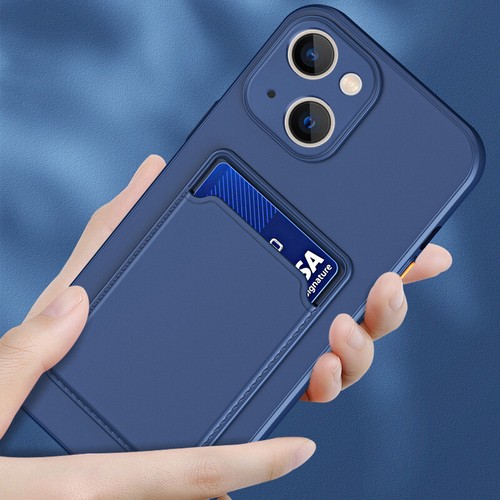 Hülle für iPhone 16 15 14 13 12 11 Pro Max XR 8 7 Kartenhalter Slot Silikon Cover - Bild 3 von 24