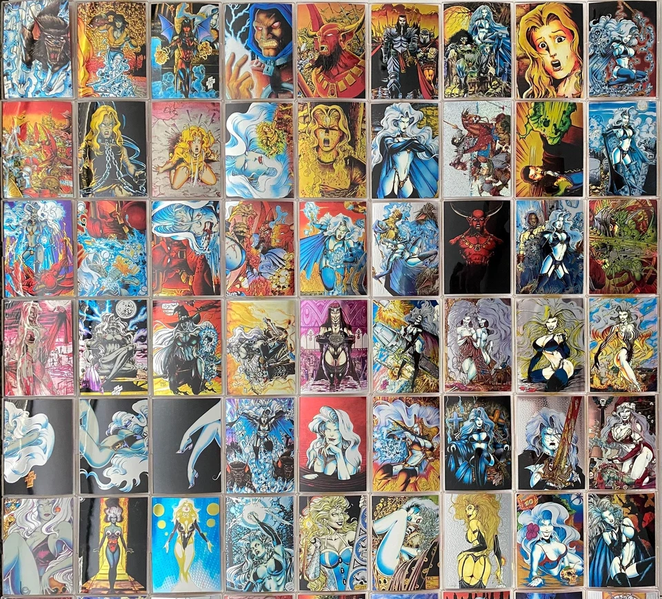 1994 Lady Death All Chromium Series 1 Complete Trading Card Set 100 Cards Krome - Image 2 of 4