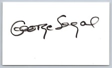 George Segal Signed Index Card - Actor - D 2021