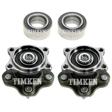 Front & Rear Wheel Bearings & Hubs Kit Timken For Altima Maxima FWD 4-Wheel ABS