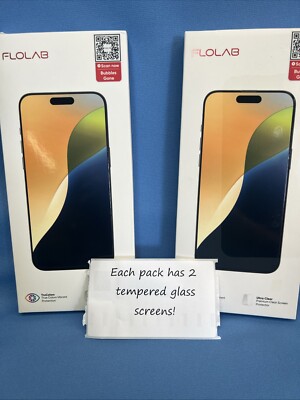2 Pack (4 Screens) NanoArmour 6 Tempered Glass Protector For iPhone 16 Pro Max