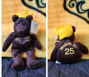 Mark McGwire Salvino's Bamm Beano's #25  beanie bear 1998 "70"  NWT Cardinals 
