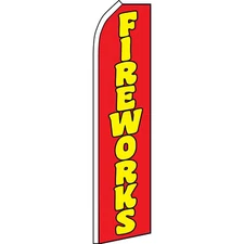 Fireworks 2 1/2 ft X 11 1/2 ft Polyester Swooper Flag