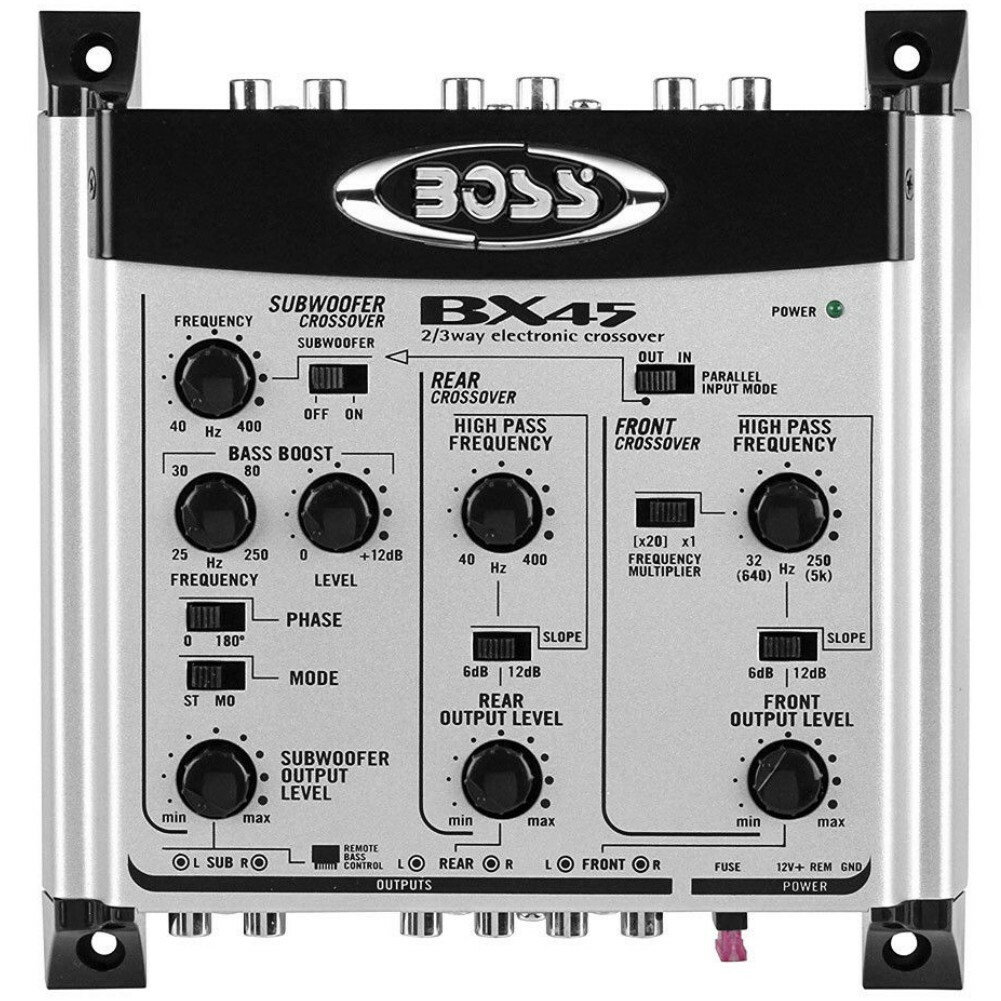 BOSS BX45 Crossover Auto 2/3 Vie | Bass Boost +12dB e Remote Sub