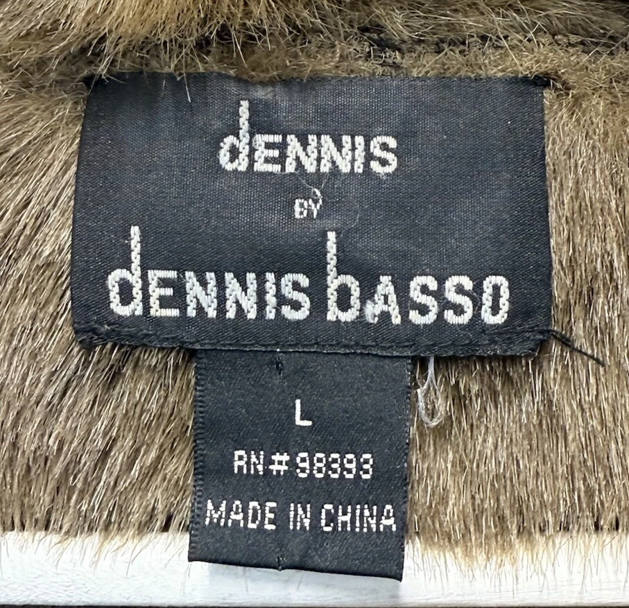 Abrigo de invierno para mujer DENNIS BASSO L marrón imitación gamuza reversible imitación piel mafia esposa Foto 3 de 4