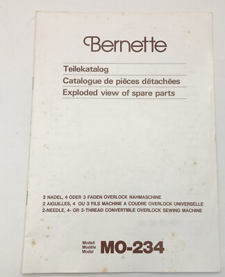 Bernina BERNETTE MO-234  Exploded view of spare parts VTG