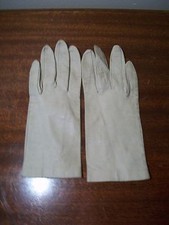 Vintage White Leather gloves made in italy Mantessa 6