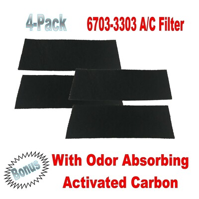 Coleman 6703-3303 RV AC Air Conditioner Filter 4 Pack Activated Carbon