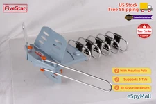 Outdoor Digital HDTV Amplified Antenna 5 TV Splitter 360 Rotor UHF VHF FM Pole