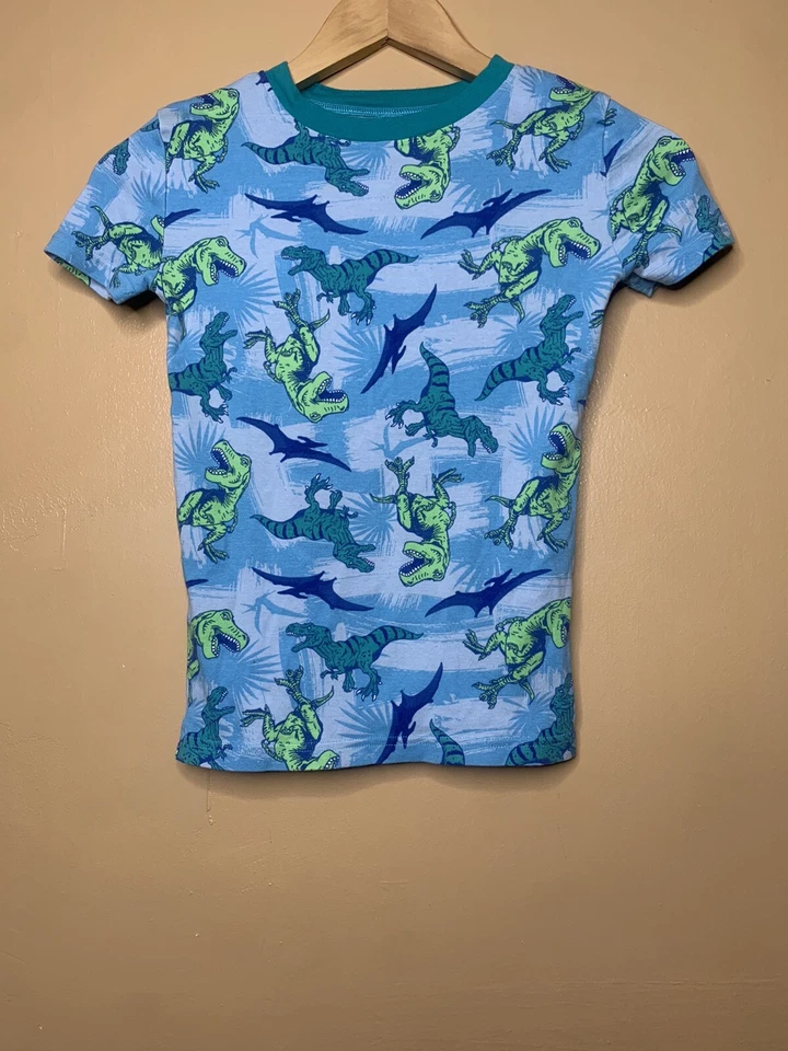 Kirkland мальчиков размер 10 пижамы 3шт комплект шорты круглый вырез синий зеленый короткий рукав - Изображение 3 из 4