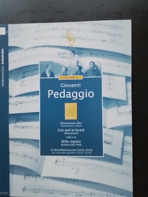 PARTITION - GIOVANNI PEDAGGIO - Diminutions pour 4 flutes - VOLUME 5 | eBay