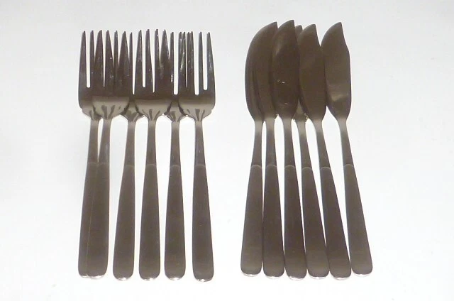 Monogram Fischbesteck Edelstahl 18-10 Besteck  Fischmesser + Gabel 6 Personen - Bild 2 von 4