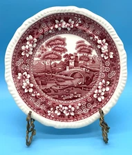 Copeland Spode Spode's Tower RED Salad Dessert Plate 7-5/8" ONE Only