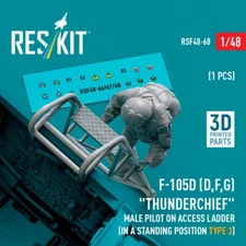 1/48 ResKit RSF48-0068 F-105 (D,F,G) "Thunderchief" male pilot on access ladder