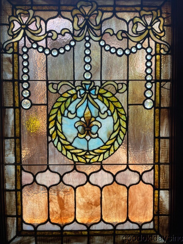 Antique 1890's Chicago-Stained Leaded Glass Window w/ 36