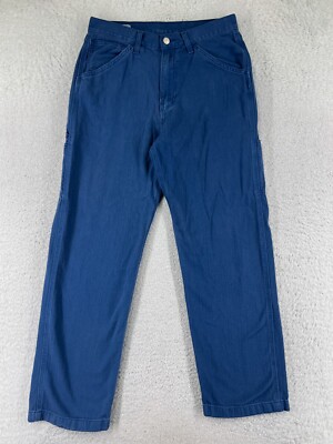 Levis Pants Men 31 Blue Denim Jean Straight Carpenter Herringbone Big E 30x29