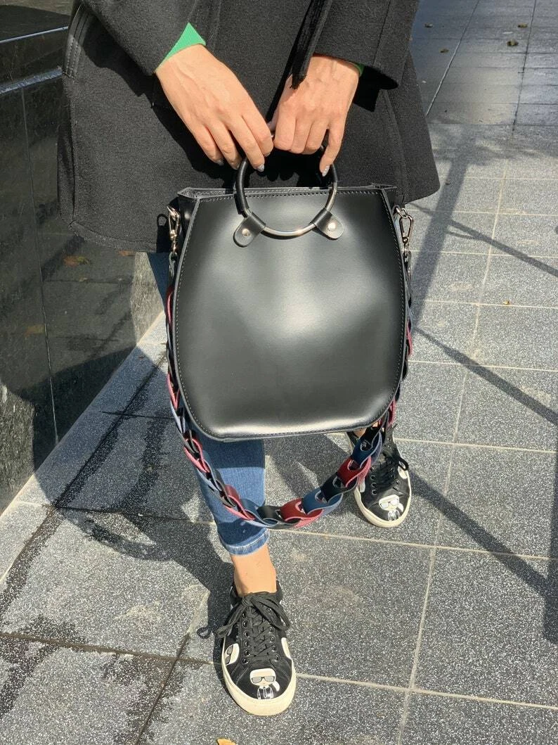 COACH Borsa a mano donna VERA PELLE cioccolato marrone scuro borsetta tracolla