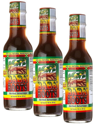 Baba Roots Herbal Drink 100% all Natural - NEW PACKAGING - 5 fl oz (3 PACK )