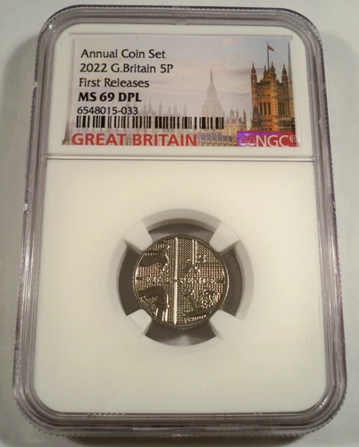 2022 GREAT BRITAIN NGC MS 69 DPL 5 PENCE 5P DEEP PROOF LIKE