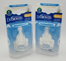 Dr. Brown's Natural Flow Standard Silicone Bottle Nipple, Level 3 6m+, 4 Ct