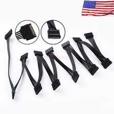 SATA Power 15Pin 1 Male To 12 Female Splitter for HDD SSD Hard Drive Cable 18AWG