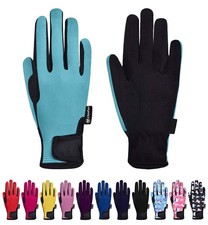 Kids Horse Riding Gloves for Boys and Girls  Equestrian Grip Size M Sky Blue
