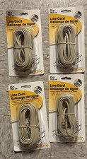  Pack of 4 25 Foot Telephone Line Cord, Softalk Telephone Accessory