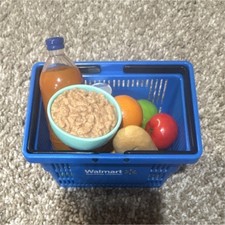 Walmart Pretend Play Grocery Basket Multicolored Toy Food Set Plastic