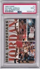 MICHAEL JORDAN 1993/94 FLEER NBA SUPERSTARS INSERT CARD #7 PSA 9 GRADED MINT WOW