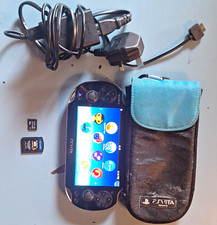 Sony PlayStation Vita Black Bundle Case Charger W/ Free Game And Memory Card