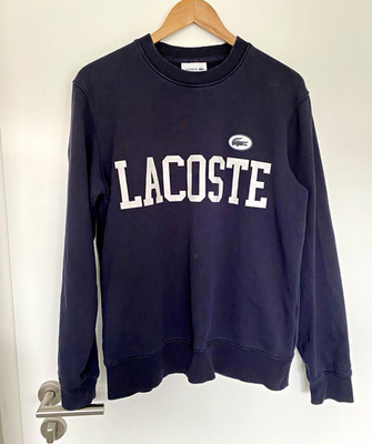 Lacoste Herren Pullover Classic Fit Rundhals Langarm Strick Logo blau M