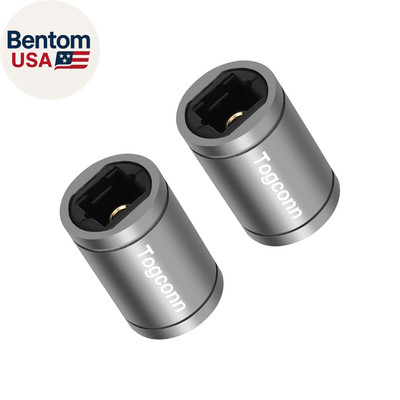 Optical Fiber Digital Extender Coupler 2 Pack, Toslink Optic Audio Female to Fem
