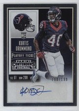 2015 Panini Contenders Rookie Playoff Ticket /199 Kurtis Drummond #196 Auto 1u6
