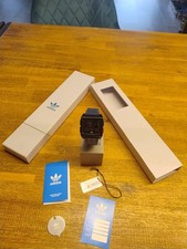 Adidas Archive M1 Uhr, Digital, Vintage DESIGN, ALL Black, Full Set, Z013042-00